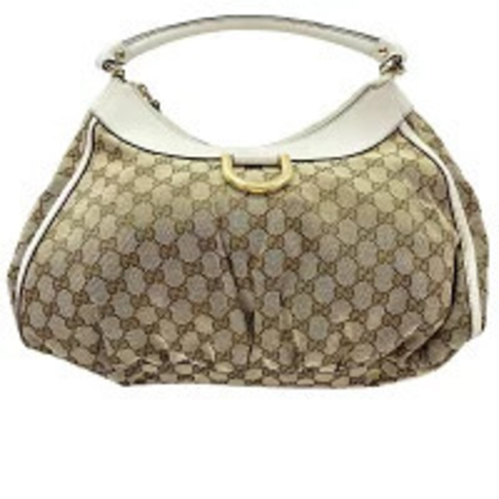 Gucci GG Canvas Shoulder Bag Beige Cream